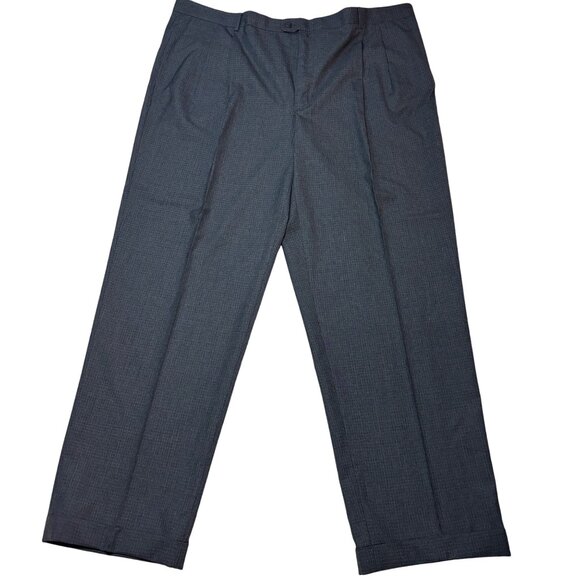Zanella Nordstrom Mens Pleated Dress Pants Size 46 Gray Pure Wool‎ Trousers NWOT - Picture 3 of 9
